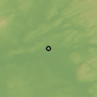 Shaded relief of the 50 km around Bruchköbel, drawn from the GMTED2010 grid