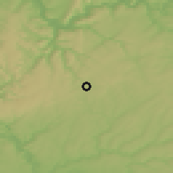Shaded relief of the 50 km around Buchen, drawn from the GMTED2010 grid