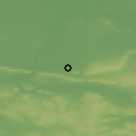 Shaded relief of the 49 km around Bückeburg, drawn from the GMTED2010 grid