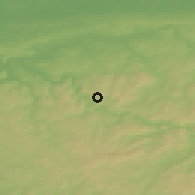 Shaded relief of the 49 km around Altena, drawn from the GMTED2010 grid