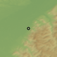 Shaded relief of the 50 km around Bühl, drawn from the GMTED2010 grid