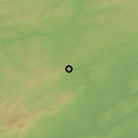 Shaded relief of the 49 km around Butzbach, drawn from the GMTED2010 grid
