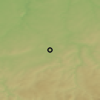 Shaded relief of the 49 km around Chemnitz, drawn from the GMTED2010 grid