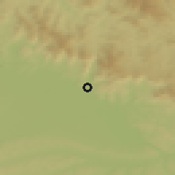 Shaded relief of the 50 km around Deggendorf, drawn from the GMTED2010 grid