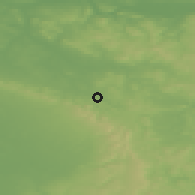 Shaded relief of the 49 km around Detmold, drawn from the GMTED2010 grid