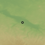 Shaded relief of the 49 km around Dresden, drawn from the GMTED2010 grid