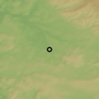 Shaded relief of the 49 km around Duderstadt, drawn from the GMTED2010 grid