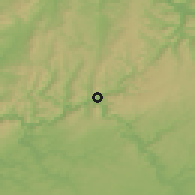 Shaded relief of the 50 km around Eberbach, drawn from the GMTED2010 grid