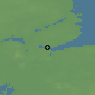 Shaded relief of the 48 km around Eckernförde, drawn from the GMTED2010 grid