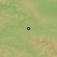 Shaded relief of the 49 km around Eisenach, drawn from the GMTED2010 grid