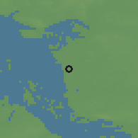 Shaded relief of the 48 km around Elmshorn, drawn from the GMTED2010 grid
