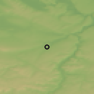 Shaded relief of the 49 km around Apolda, drawn from the GMTED2010 grid
