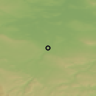 Shaded relief of the 49 km around Erfurt, drawn from the GMTED2010 grid