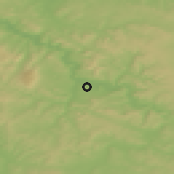 Shaded relief of the 49 km around Eschwege, drawn from the GMTED2010 grid