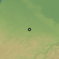 Shaded relief of the 49 km around Euskirchen, drawn from the GMTED2010 grid