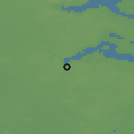 Shaded relief of the 48 km around Flensburg, drawn from the GMTED2010 grid