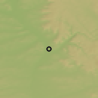 Shaded relief of the 50 km around Forchheim, drawn from the GMTED2010 grid