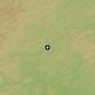 Shaded relief of the 49 km around Frankenberg, drawn from the GMTED2010 grid