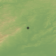 Shaded relief of the 49 km around Friedberg, drawn from the GMTED2010 grid