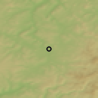Shaded relief of the 49 km around Fulda, drawn from the GMTED2010 grid