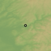 Shaded relief of the 49 km around Gelnhausen, drawn from the GMTED2010 grid