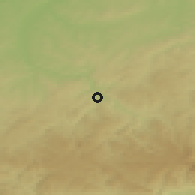 Shaded relief of the 49 km around Aue, drawn from the GMTED2010 grid
