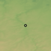 Shaded relief of the 49 km around Gera, drawn from the GMTED2010 grid
