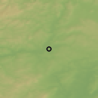 Shaded relief of the 49 km around Gießen, drawn from the GMTED2010 grid