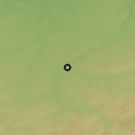 Shaded relief of the 49 km around Glauchau, drawn from the GMTED2010 grid