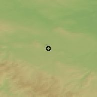 Shaded relief of the 49 km around Gotha, drawn from the GMTED2010 grid