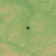 Shaded relief of the 49 km around Göttingen, drawn from the GMTED2010 grid