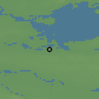 Shaded relief of the 48 km around Greifswald, drawn from the GMTED2010 grid