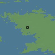 Shaded relief of the 48 km around Aurich, drawn from the GMTED2010 grid
