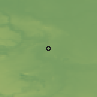 Shaded relief of the 49 km around Halle, drawn from the GMTED2010 grid