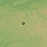 Shaded relief of the 49 km around Halver, drawn from the GMTED2010 grid