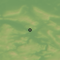 Shaded relief of the 49 km around Hameln, drawn from the GMTED2010 grid
