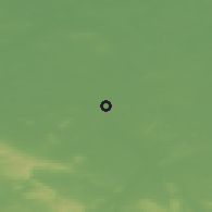 Shaded relief of the 49 km around Hanover, drawn from the GMTED2010 grid