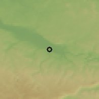 Shaded relief of the 49 km around Heidenau, drawn from the GMTED2010 grid