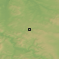 Shaded relief of the 49 km around Heilbad Heiligenstadt, drawn from the GMTED2010 grid