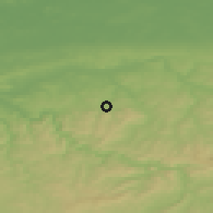 Shaded relief of the 49 km around Hemer, drawn from the GMTED2010 grid
