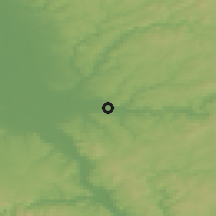 Shaded relief of the 49 km around Hennef, drawn from the GMTED2010 grid