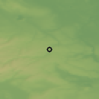 Shaded relief of the 49 km around Hettstedt, drawn from the GMTED2010 grid