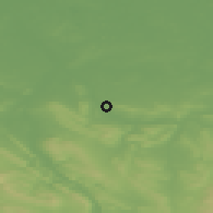 Shaded relief of the 49 km around Hildesheim, drawn from the GMTED2010 grid