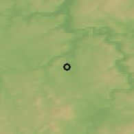 Shaded relief of the 49 km around Hofgeismar, drawn from the GMTED2010 grid