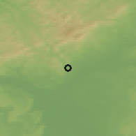 Shaded relief of the 50 km around Hofheim, drawn from the GMTED2010 grid