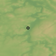 Shaded relief of the 49 km around Höxter, drawn from the GMTED2010 grid