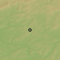 Shaded relief of the 50 km around Illingen, drawn from the GMTED2010 grid