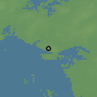 Shaded relief of the 48 km around Itzehoe, drawn from the GMTED2010 grid