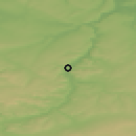 Shaded relief of the 49 km around Jena, drawn from the GMTED2010 grid