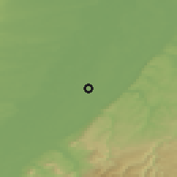 Shaded relief of the 50 km around Karlsruhe, drawn from the GMTED2010 grid